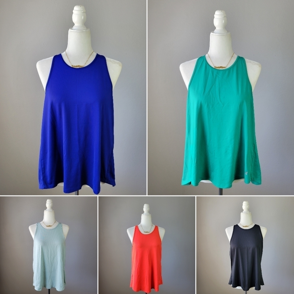 UNDER ARMOUR // bundle of 5 open back relaxered heat gear work out tank top